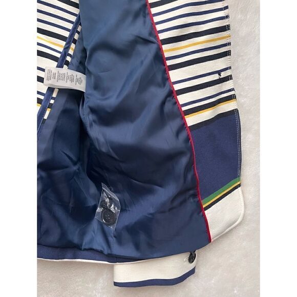 Tommy Hilfiger Preppy Americana Double Breasted Long Sleeve Striped Blazer - Picture 10 of 16